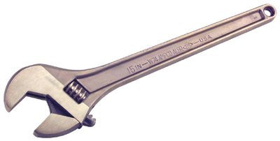 Ampco Safety Tools W-74 Adjustable End Wrenches, 15 in Long, 1 11/16 in  Opening, Corrosion Resistant (1 EA)