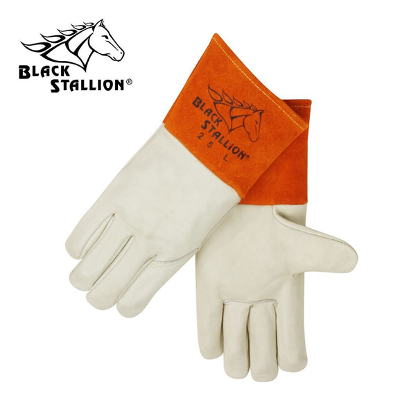 Black Stallion BSX - Flames Stick/MIG Welding Gloves Large | Red