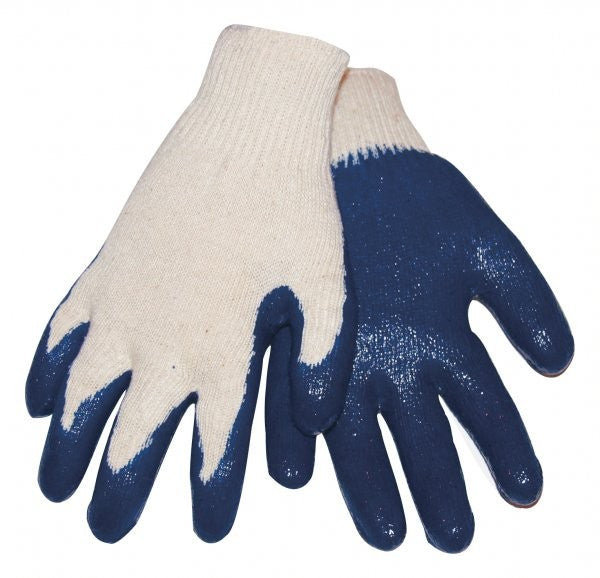 Blue palm latex coated work gloves 