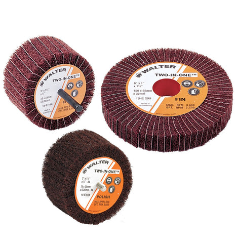 3M™ Scotch-Brite™ Cut and Polish Flap Brush, 3 x 1-3/4 x 1/4 MED Grit  Aluminum Oxide